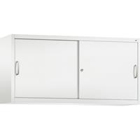 C+P ACCURADO opzetkast met schuifdeuren, 2 legborden, h x b x d = 790 x 1600 x 400 mm, verkeerswit