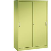 C+P ACURADO schuifdeurkast, 3 legborden, 2 lockers, h x b x d = 1950 x 1200 x 500 mm, felgroen