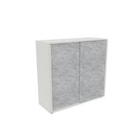 Schuifdeurkast NEOTEX met akoestisch front, h x b x d = 1150 x 1200 x 440 mm, front marmergrijs