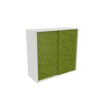 Schuifdeurkast NEOTEX met akoestisch front, h x b x d = 1150 x 1200 x 440 mm, front appelgroen