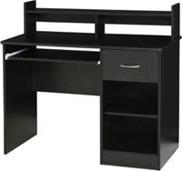 HOMCOM Computertisch mit Schublade schwarz