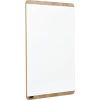 Whiteboard NATURAL, frame in houtlook, bord wit, b x h = 750 x 1150 mm