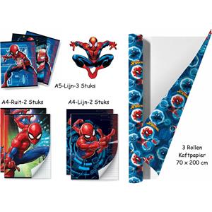 Benza Spiderman Schoolpakket - Kaftpapier En Schriften