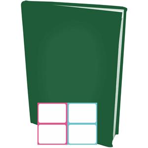 Benza Rekbare Boekenkaften A4 - Groen - 6 Stuks Inclusief Kleur Labels