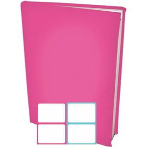 Benza Rekbare Boekenkaften A4 - Roze - 6 Stuks Inclusief Kleur Labels