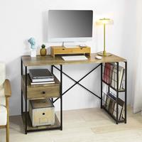 SOBUY FWT61-N Schreibtisch mit 4 Ablagen Bürotisch Homeoffice Tisch Industrie-Design