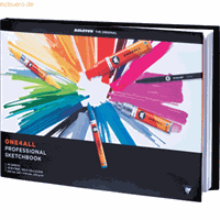 Molotow Professional Sketchbook One4All A4 quer 205 g/qm 40 Blatt