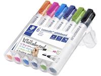 Staedtler Lumocolor whiteboardmarker etui van 6 stuks in geassorteerde kleuren