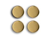 Zeller Whiteboard/koelkast magneten extra sterk - 4x - rose goud - 2 cm agneten
