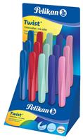 Pelikan roller Twist display met 15 stuks in geassorteerde kleuren
