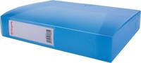 Pergamy elastobox, voor ft A4, uit PP van 700 micron, rug van 6 cm, transparant blauw