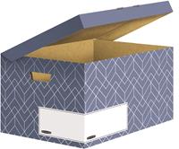 Bankers Box Décor Flip Top Box, ft 35,5 x 28,7 x 54,5 cm, urban leiblauw