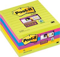 Post-it Super Sticky Notes, geassorteerde kleuren, ft 101 x 101 mm, 90 vel, pak van 6 blokken