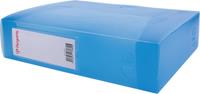 Pergamy elastobox, voor ft A4, uit PP van 700 micron, rug van 8 cm, transparant blauw