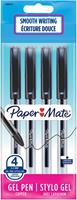 Paper Mate roller Jiffy Gel, ultra fijn 0,5 mm, blister van 4 stuks, zwart
