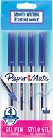 Paper Mate roller Jiffy Gel, ultra fijn 0,5 mm, blister van 4 stuks, blauw