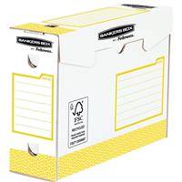 Bankers Box basic archiefdoos heavy duty, ft 9,5 x 24,5 x 33 cm, geel, pak van 20 stuks