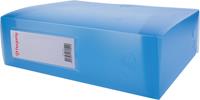 Pergamy elastobox, voor ft A4, uit PP van 700 micron, rug van 10 cm, transparant blauw