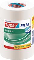 Tesafilm Invisible, ft 33 m x 19 mm, 3 + 1 rolletje gratis