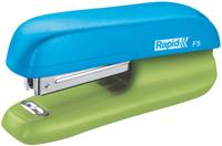 Rapid mini nietmachine F5 en perforator set, blister, blauw/groen