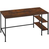 tectake Schreibtisch Donegal 140x60x76,5cm - Industrial Holz dunkel, rustikal