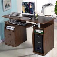 Costway Schreibtisch Computertisch Bürotisch mit Druckerablage Tastaturauszug