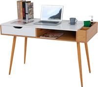 Möbilia - Schreibtisch 1 Schublade, 1 offenes Fach, rechts 3 kleine Fächer