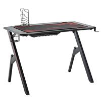 HOMCOM Gaming Tisch 110 cm x 58 cm x 75 cm - rot/schwarz