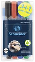 Schneider permanent marker Maxx 130 assorti, 3+1 gratis