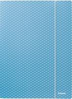 Esselte Colour'Breeze elastomap met 3 kleppen, uit karton, ft A4, blauw