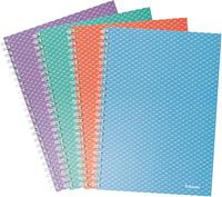 Esselte Colour'Breeze notitieboek met spiraalbinding, voor ft A5, gelijnd, assorti