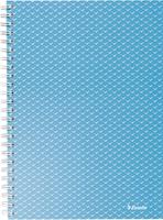 Esselte Colour'Breeze notitieboek met spiraalbinding, voor ft A5, geruit, blauw