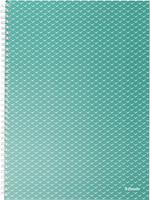 Esselte Colour'Breeze notitieboek met spiraalbinding, voor ft A4, geruit, groen
