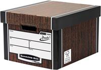 Bankers Box premium standaard opbergdoos, ft 33 x 25,4 x 38,1, houtnerf
