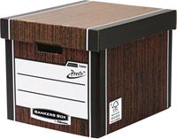 Bankers Box premium hoge opbergdoos, ft 33 x 29,8 x 38,1 cm, houtnerf