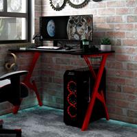 VidaXL Gaming Schreibtisch mit Y-Gestell Schwarz und Rot 110x60x75 cm 