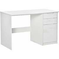 HOMCOM Schreibtisch mit 2 Schubladen 120 cm x 60 cm x 76 cm - weiß