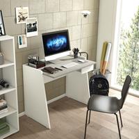 dmora Schreibtisch Calendula, Moderner Schreibtisch mit Schublade, Studier - oder Bürotisch für pc - Buchhalter, 100% Made in Italy, Cm 90x60h80, Weiß und