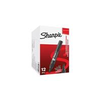 Sharpie Permanent Markers Chisel Tip Black Tuck of 12