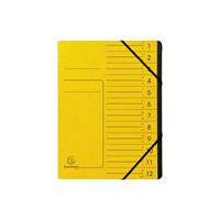 Exacompta Ordnungsmappe 541209E DIN A4 12FÃ¤cher Karton gelb