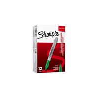 Sharpie Permanent Markers | Fine Point | Green | 12 Count