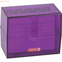 Brunnen 3 x  Karteibox A7 gefüllt purple