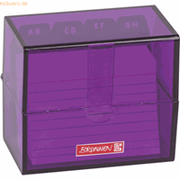Brunnen 3 x  Karteibox A8 gefüllt purple