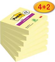 Post-it Super Sticky notes Canary Yellow, 90 vel, ft 76 x 76 mm, 4 + 2 GRATIS