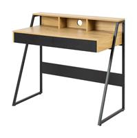 Ebuy24 - Reece Schreibtisch 3 Fächer, 2 Schubladen natur, schwarz. - Holz