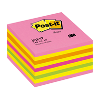 3M Post-it HaftnotizwÃ¼rfel 2028NP 76x45x76mm 450Blatt neonpink