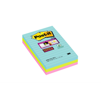 Post-it Super Sticky Notes 4690S3MI 101x152mm f.sort. 3 St./Pack.