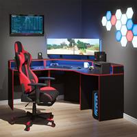 Vicco Gaming Desk Schreibtisch Kron 130cm Gamer PC Tisch Computertisch BÃ¼rotisch 