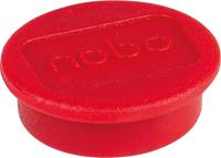 Nobo magneten voor whiteboard diameter van 13 mm, pak van 10 stuks, rood
