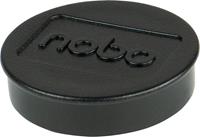 Nobo Magnet rund 38mm VE=10 StÃ¼ck schwarz